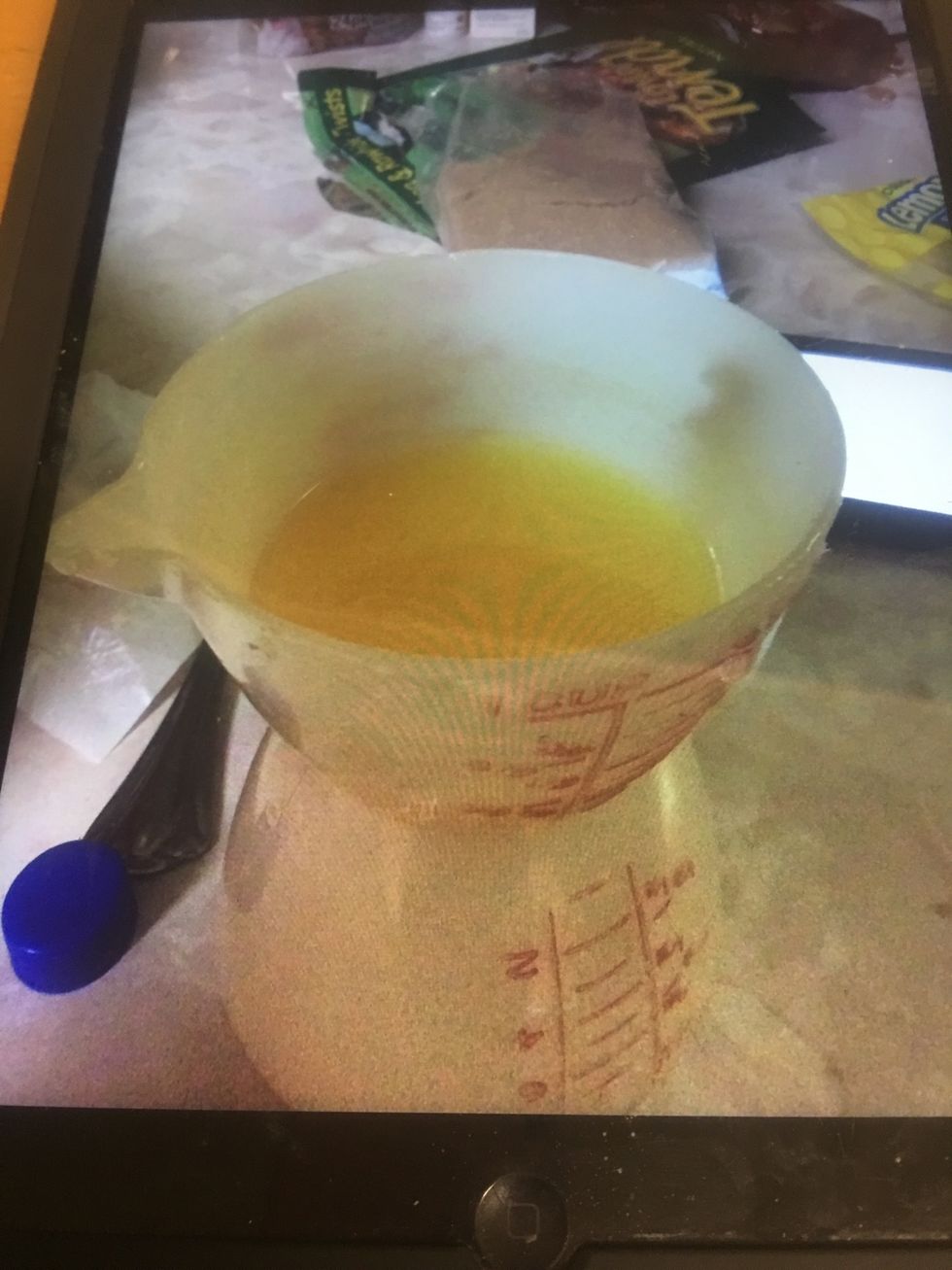3 tablespoons of melted butter