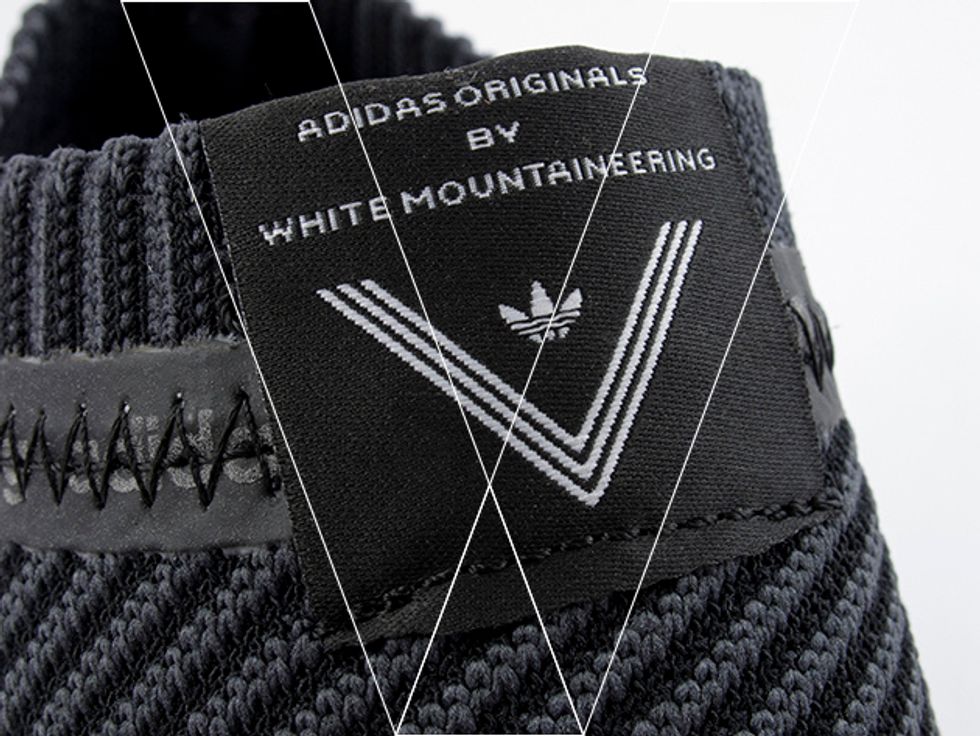 3. Tongue Logo. WM City Socks will have an Adidas Originals by White Mountaineering and Trefoil logos embroidered into a tongue patch.