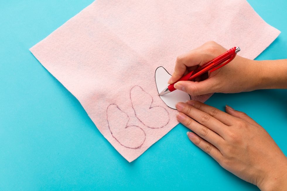 3. Trace your stencil on felt.