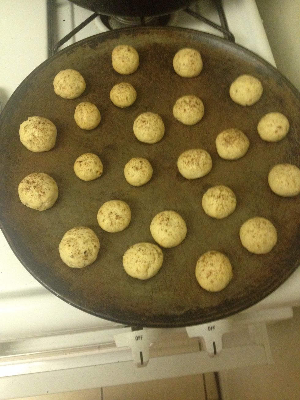 35 minutes later take them out of the oven and let them sit for 5 minutes.