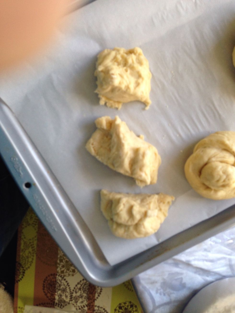 3braided: split into 3 parts and roll