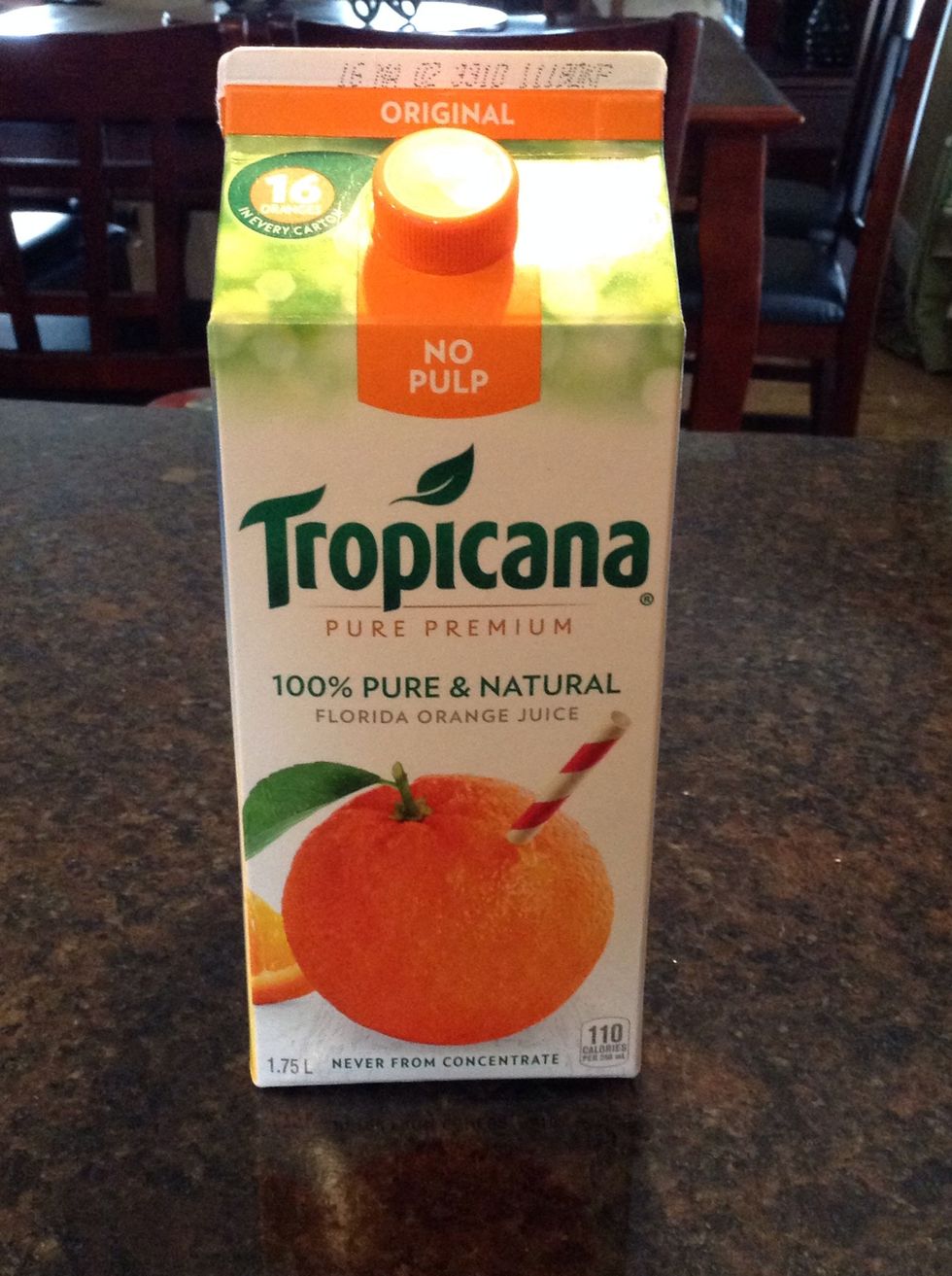 #4. Add in the 1/2 of orange juice or lime juice that you need to boost those taste buds! In this case, we used orange juice.