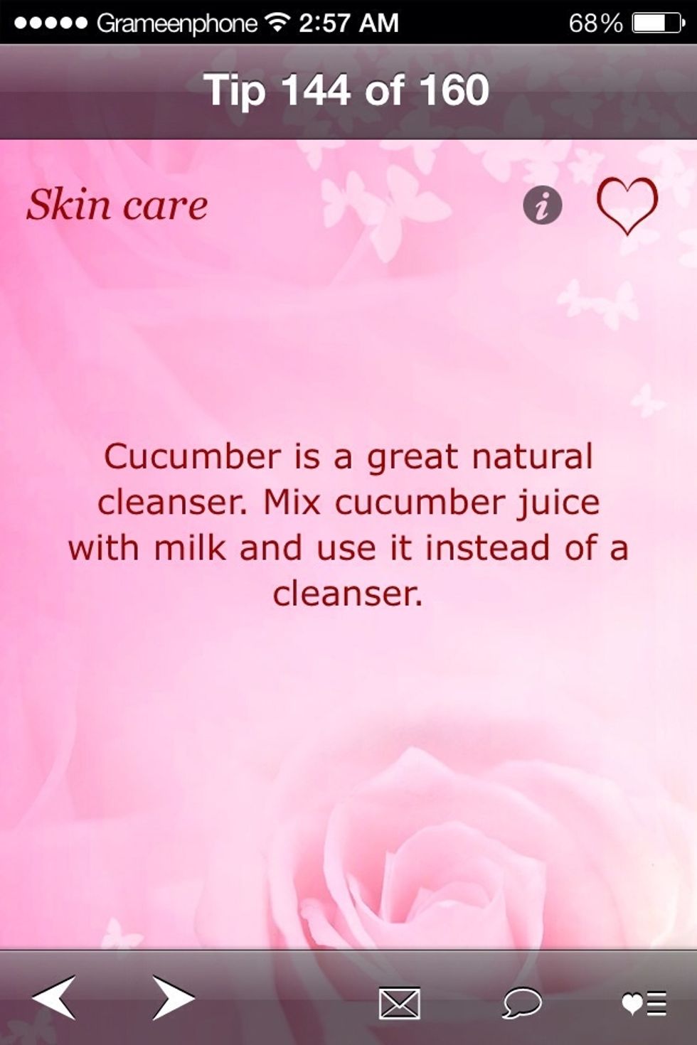 4.'Beauty Tips' is a very simple but effective app which reminds people of all the good old common home remedies.
