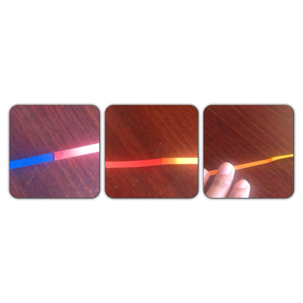 4 colour strips stick like this ....