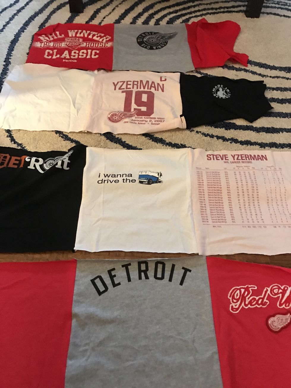 4 completed rows...now we need to connect them!