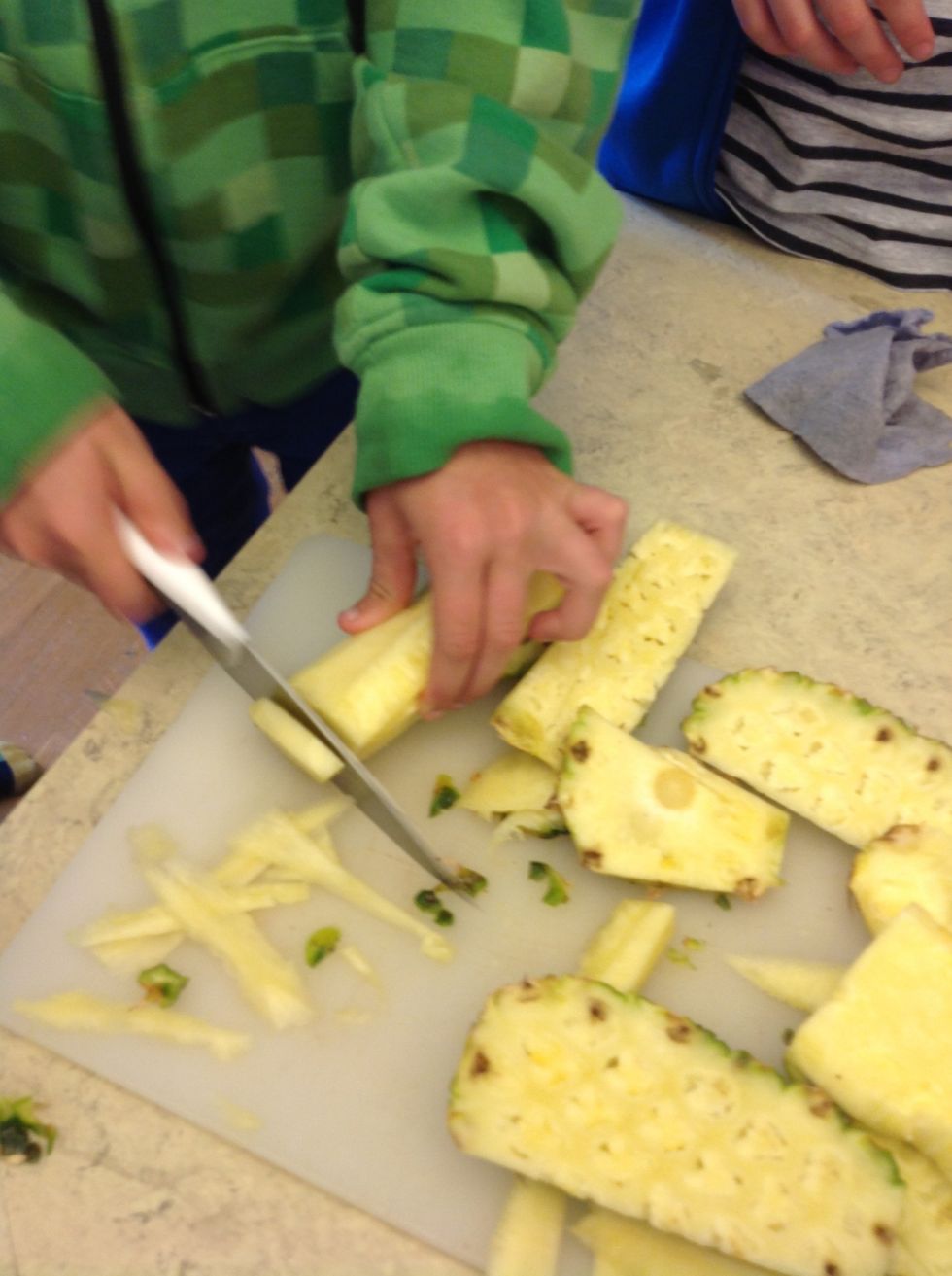 4. Cut into small pieces
