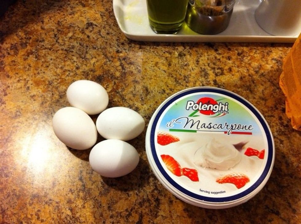 4 eggs and mascarpone cheese
