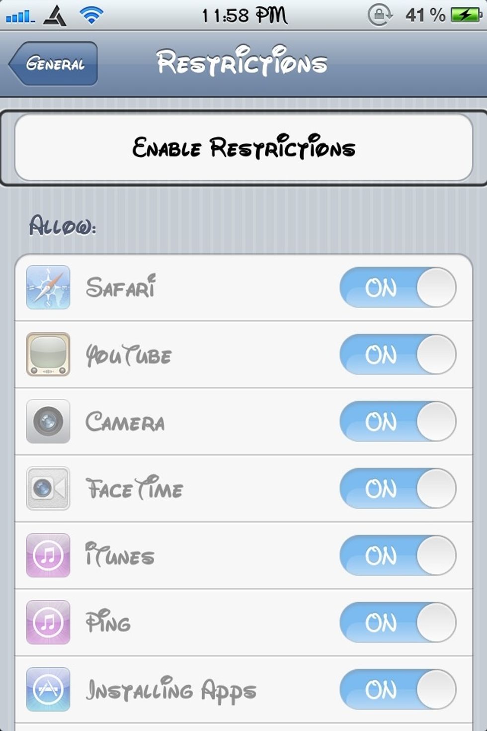4) Enable it