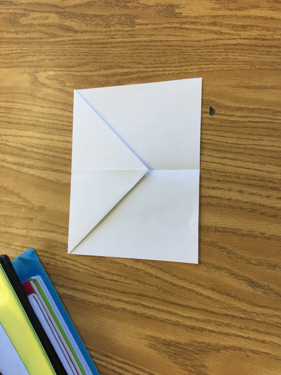 4. Fold top down along the middle