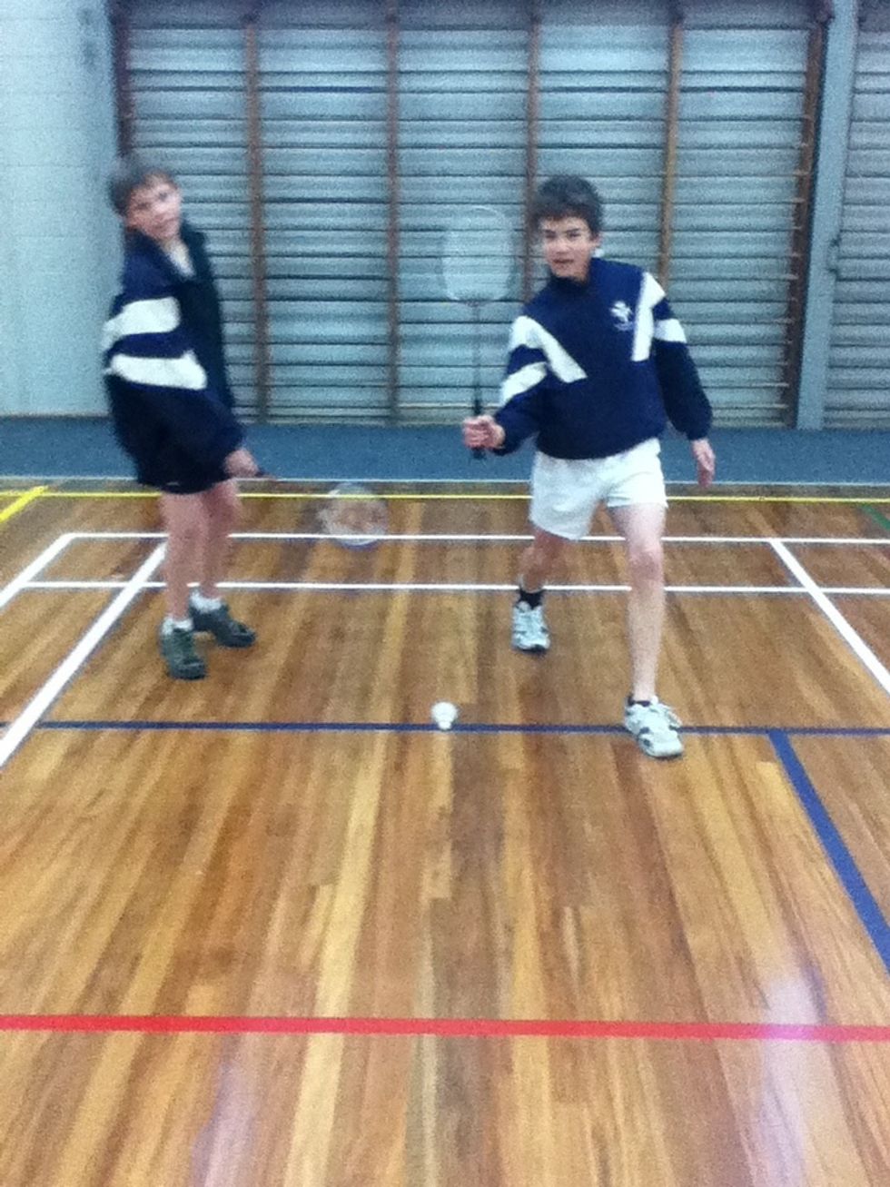 4. If the shuttle hits the ground within the white lines the team that hit it into that side gets the point.