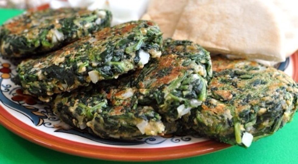 4. Patties are done when they are golden and firm.