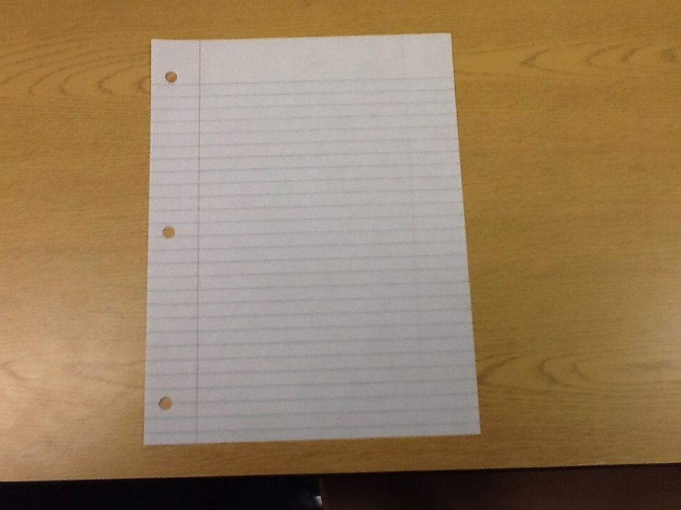 4.Put the paper on a flat surface.