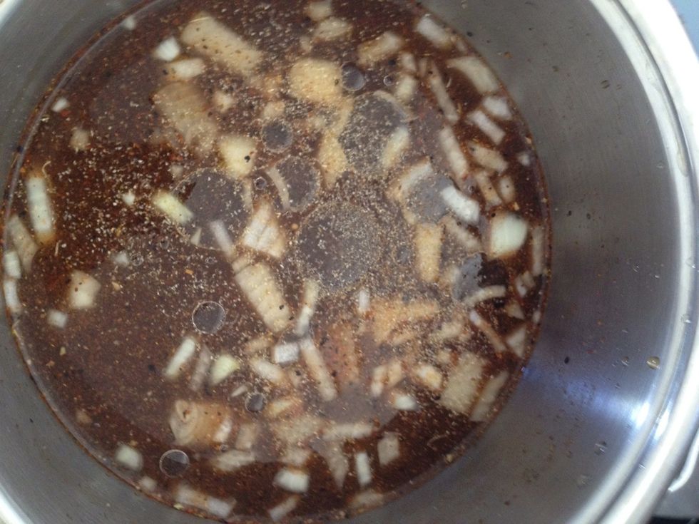 4 tablespoons of oil and bring to the boil