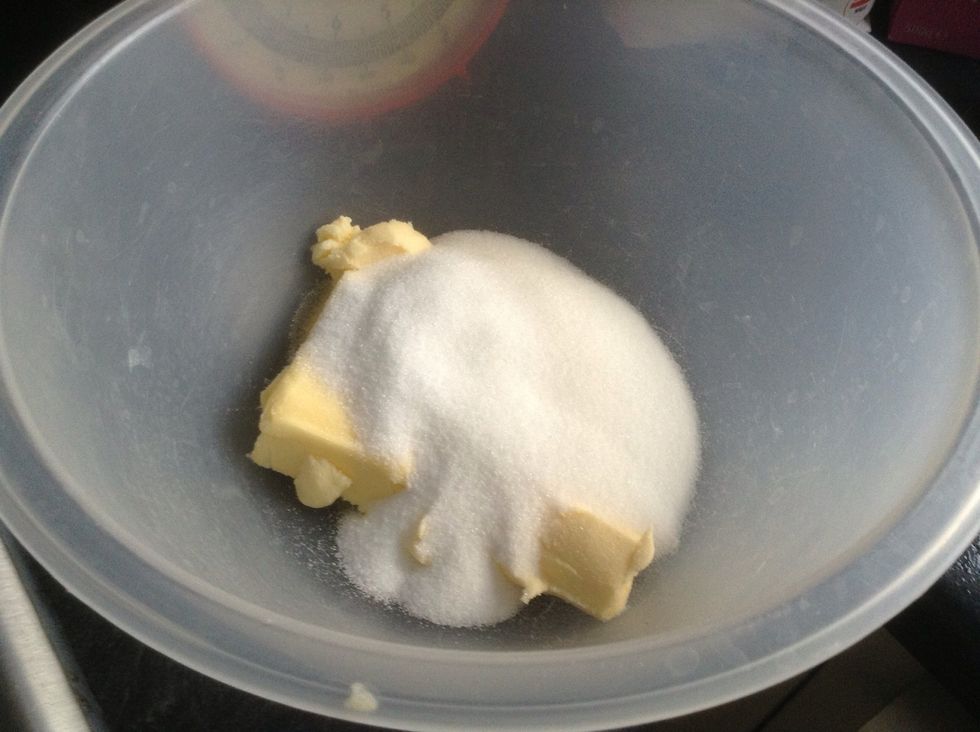 4oz of butter and caster sugar