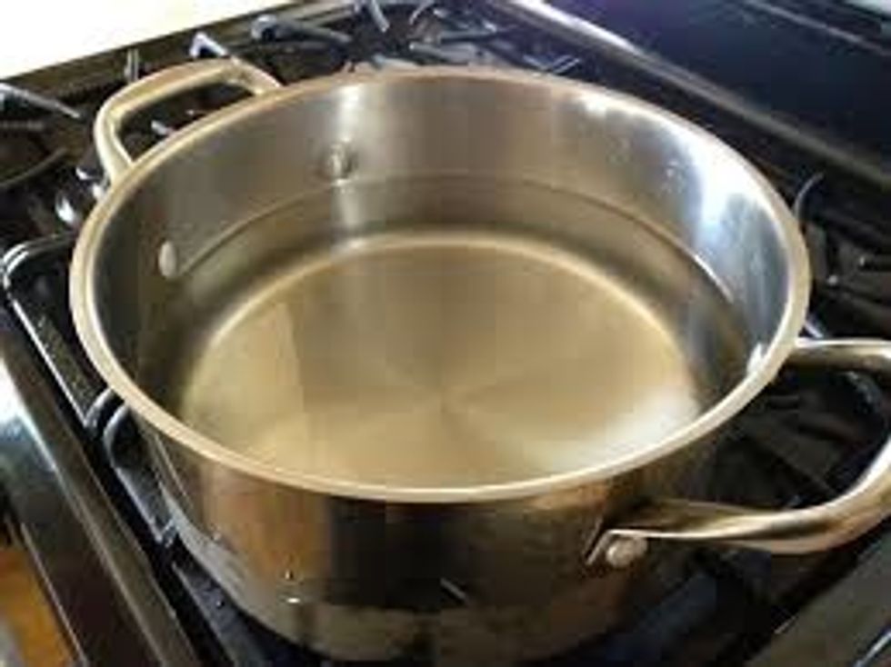 4th- place pan on stove