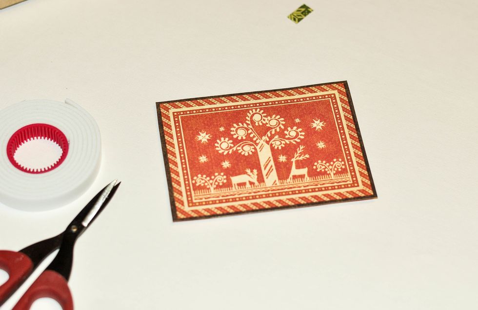 5. Cut a picture out of paper Winter Wonderland 12*12 pad