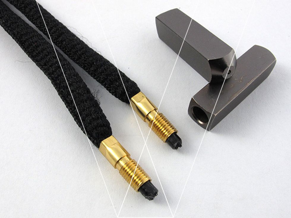 5. Lace Tips: Make sure there is a small hole drilled into the top of the square lace tips. Also note how the lace material sticks through the metal thread.