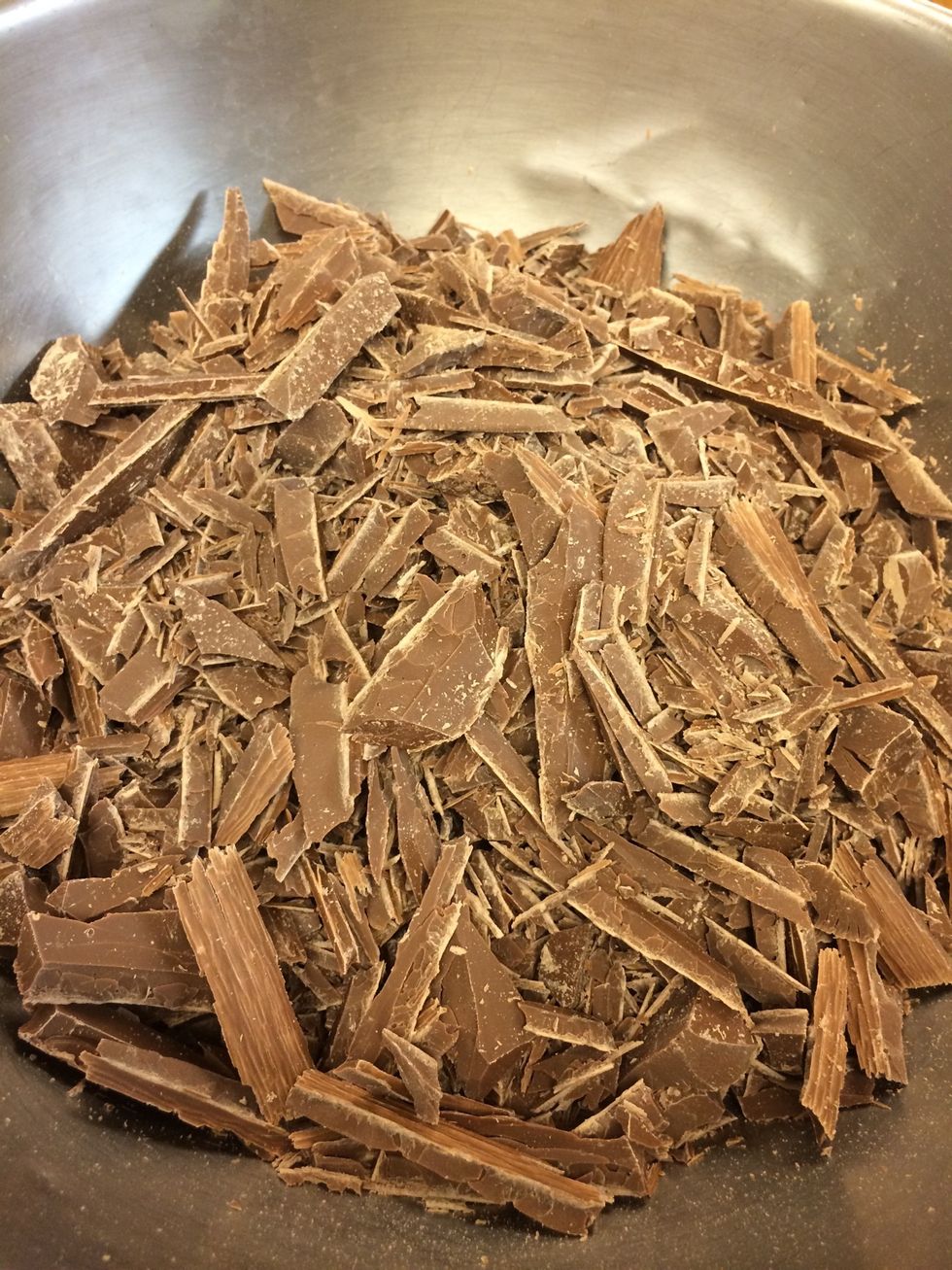 5 lbs. chopped milk chocolate.