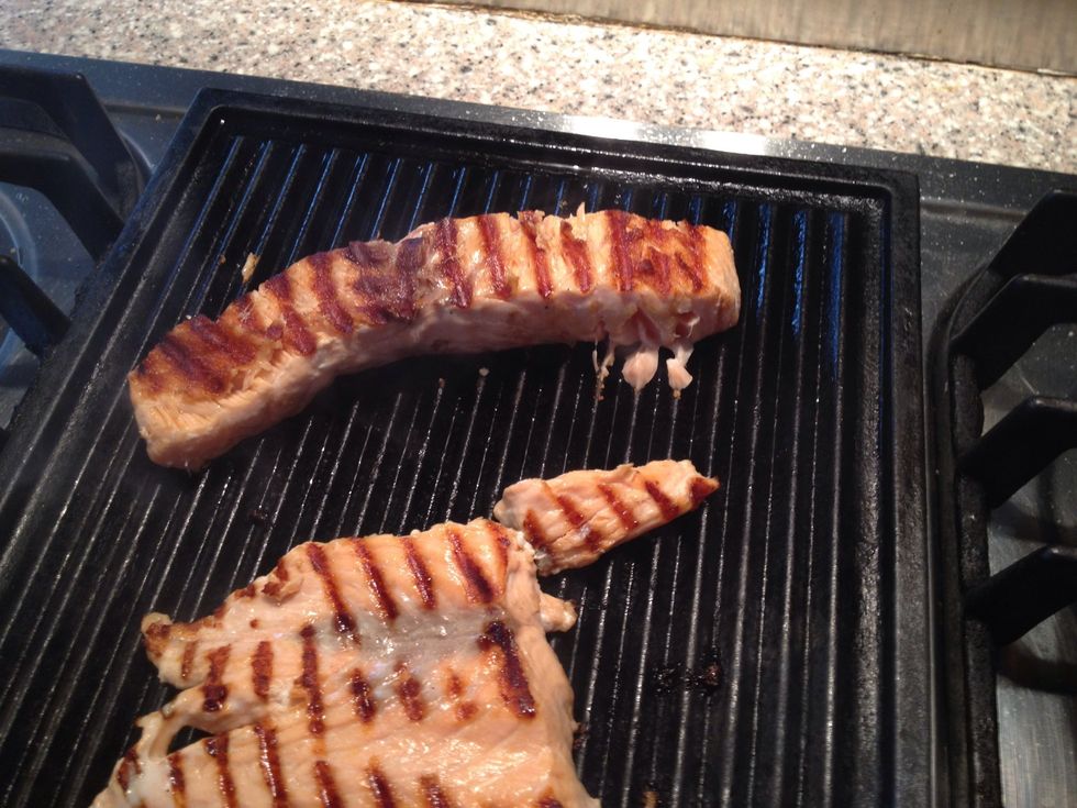 5 minutes and a second. Thin piece of and plated, while tubby waits 1/2 a minute