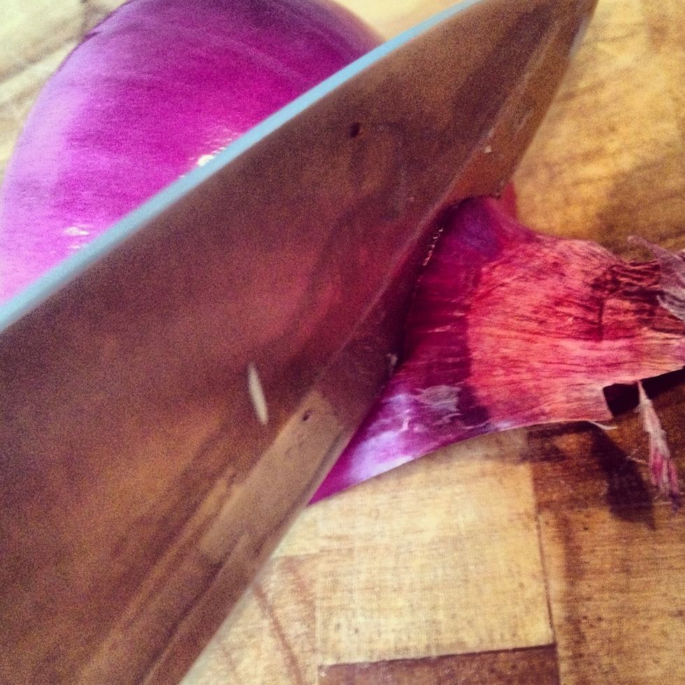 5. Place flat side down and remove top