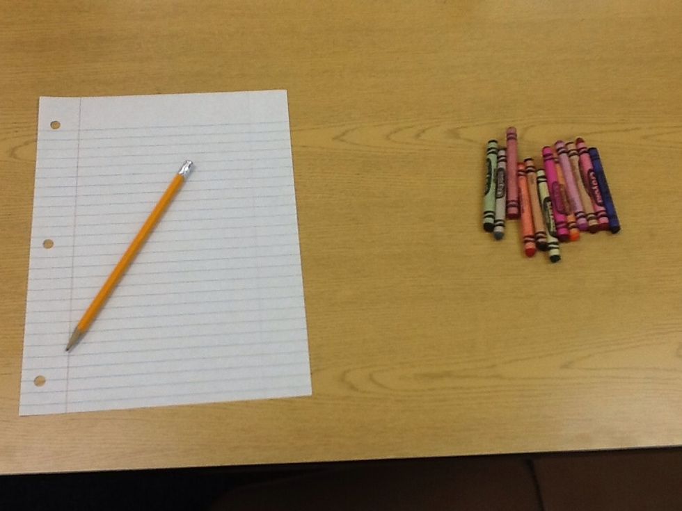 5.put crayons to the side.