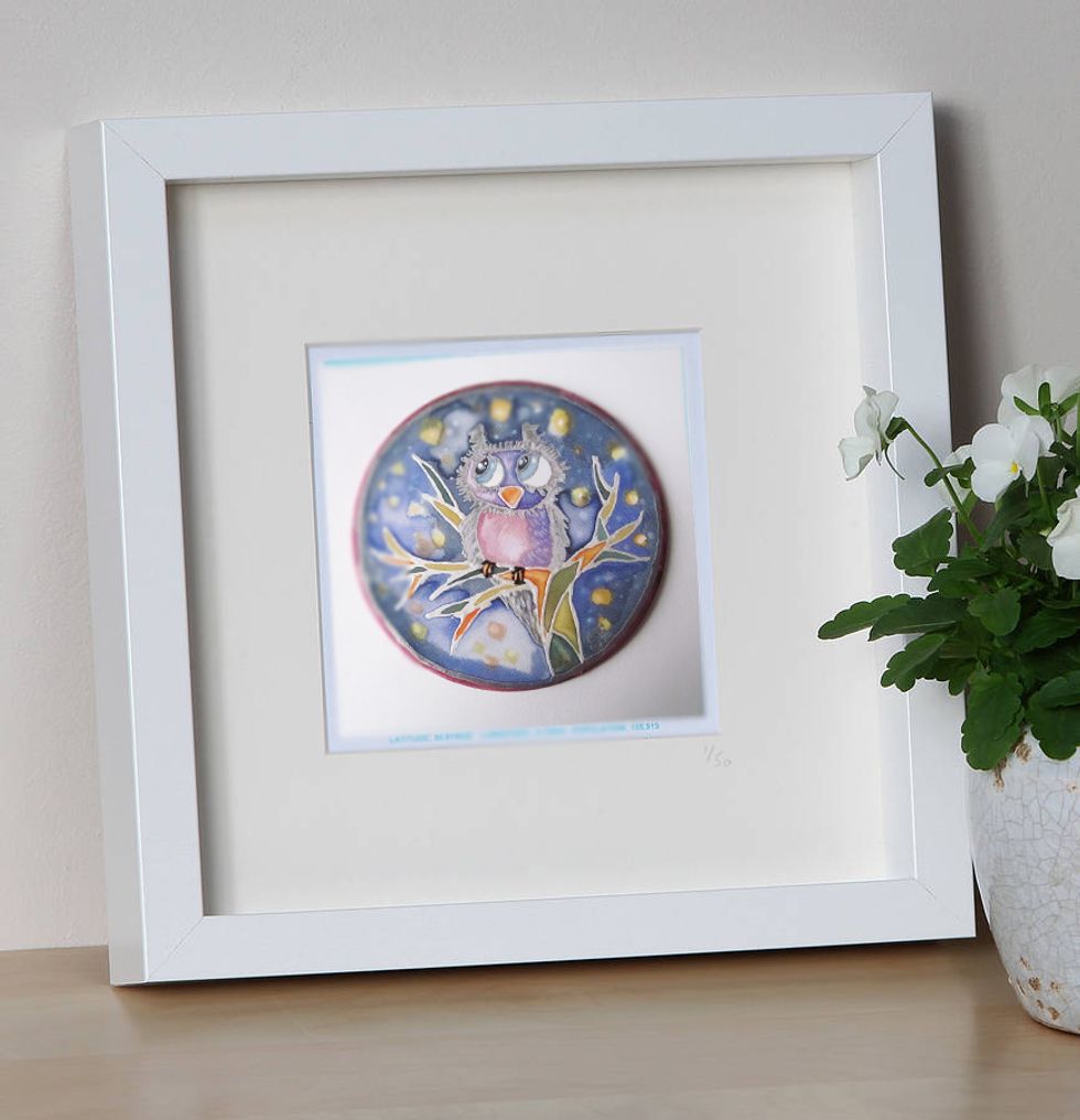 5. TA-daAaa! Your painting is ready! It looks great framed, right? For more cards you can visit my Facebook page: https://www.facebook.com/SEscarves Thank you for checking out my DIY tutorial ;)