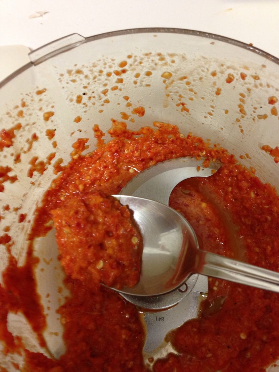 5 tablespoon of "filfel oh chuma" :)