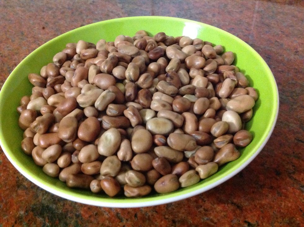 500g dried broad beans