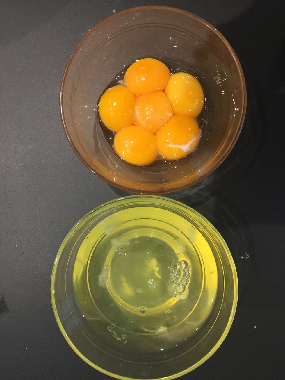 6 eggs separated