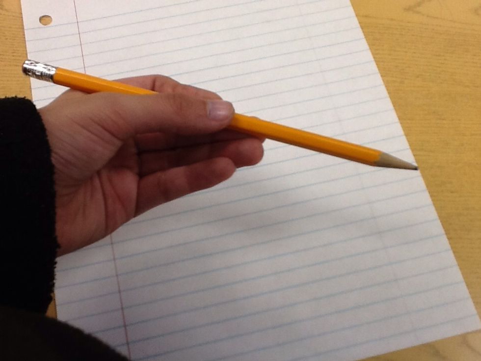 6.Get the pencil in your hand.