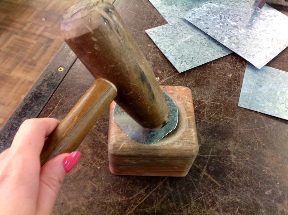 6. Hammer into the wax catcher