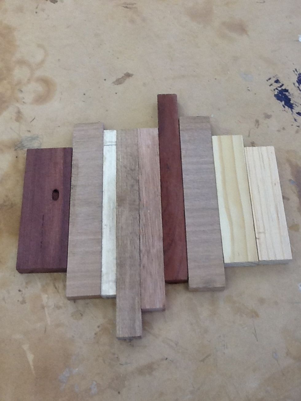 6.Once your bored has dried chop the long ends of the wood off