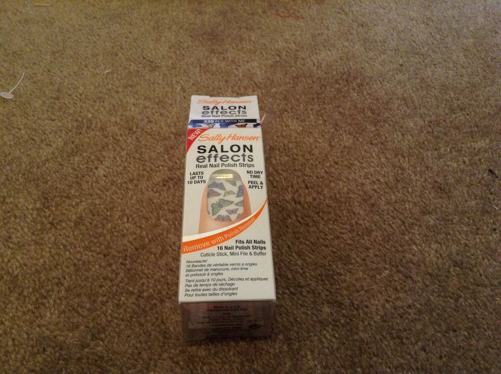 7. For Summer I chose a butterfly pattern from Sally Hansen's Salon effects. It is called Fly with me! Number 330!