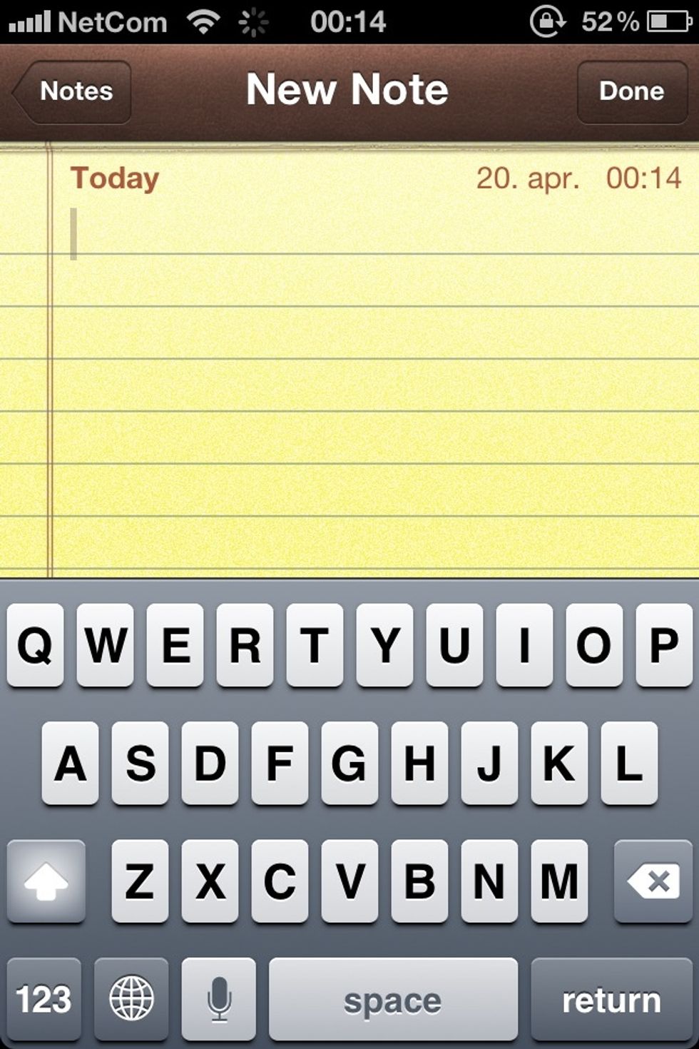 7. Hit the globe button a couple of times (Depends on how many international keyboards you have). This picture does not show the globe button, it is further down on the keyboard.