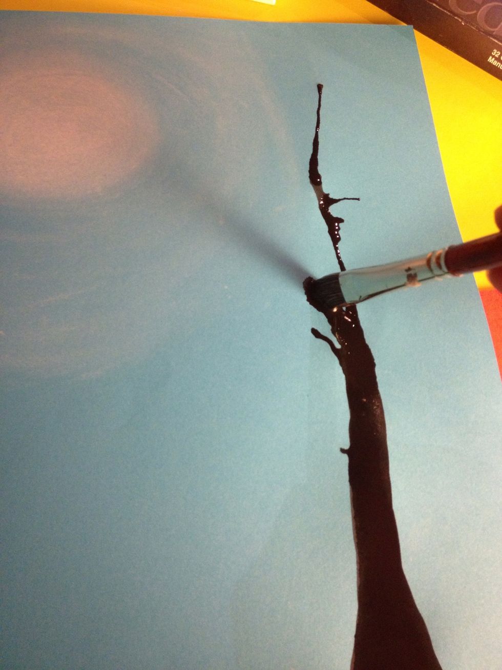 7. I will continue to bloating and more than the amount of water and black color , to Make the twigs .
