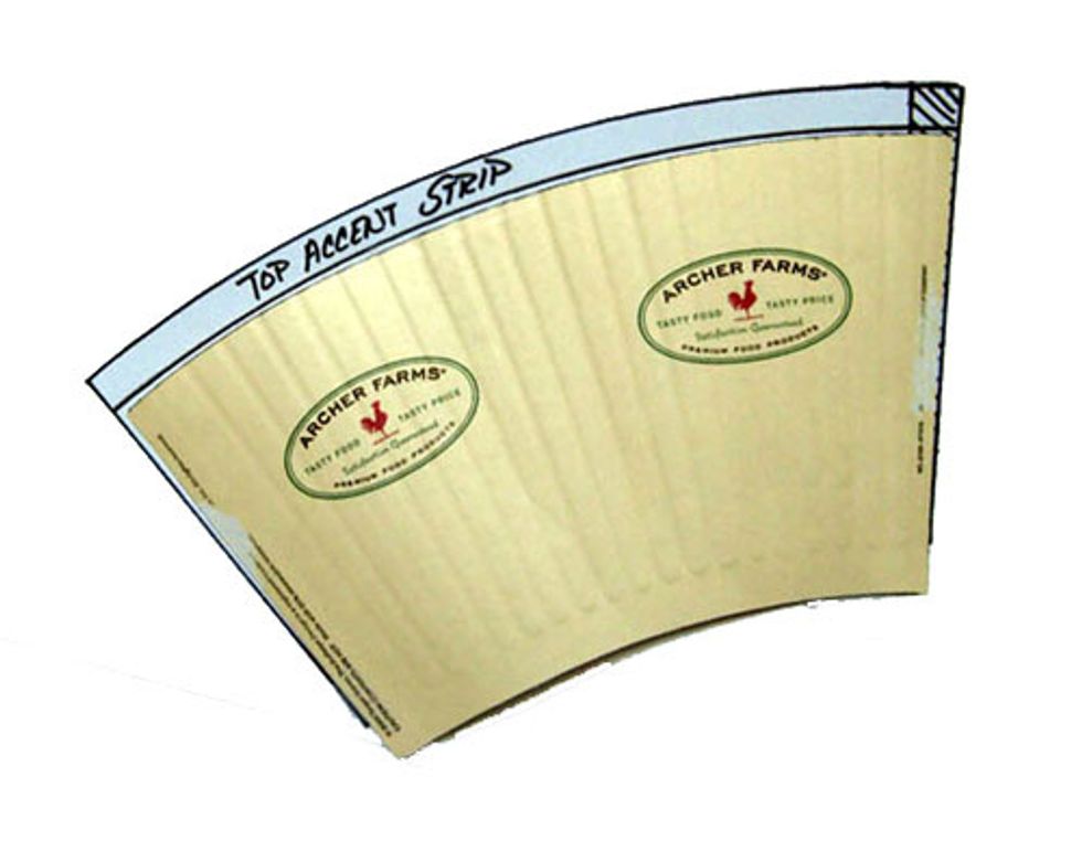 7.\tTrace your template onto a piece of scrap cardstock.  Add approx. 1/2" to the width.  Move template 1/2" down from top of tracing and trace top edge again.  Cut out 1/2" curved accent strip.