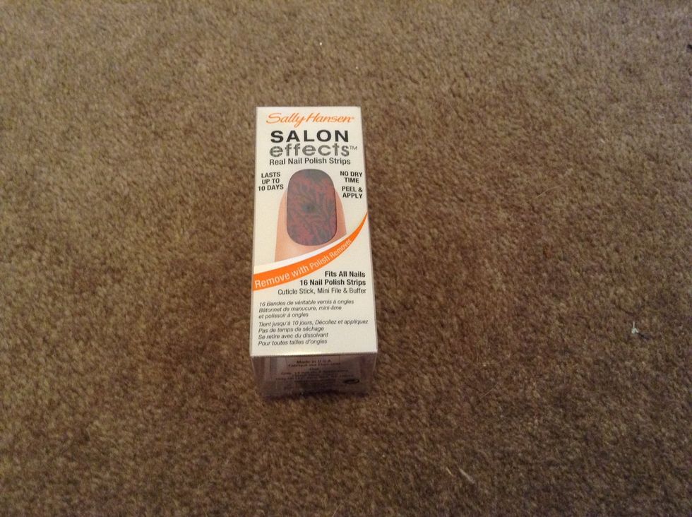 8. For Autumn, I chose a design that reminds me of a dark and cold place! It is from Sally Hansen's Salon effects! It is called I love Lacey! Number 480!