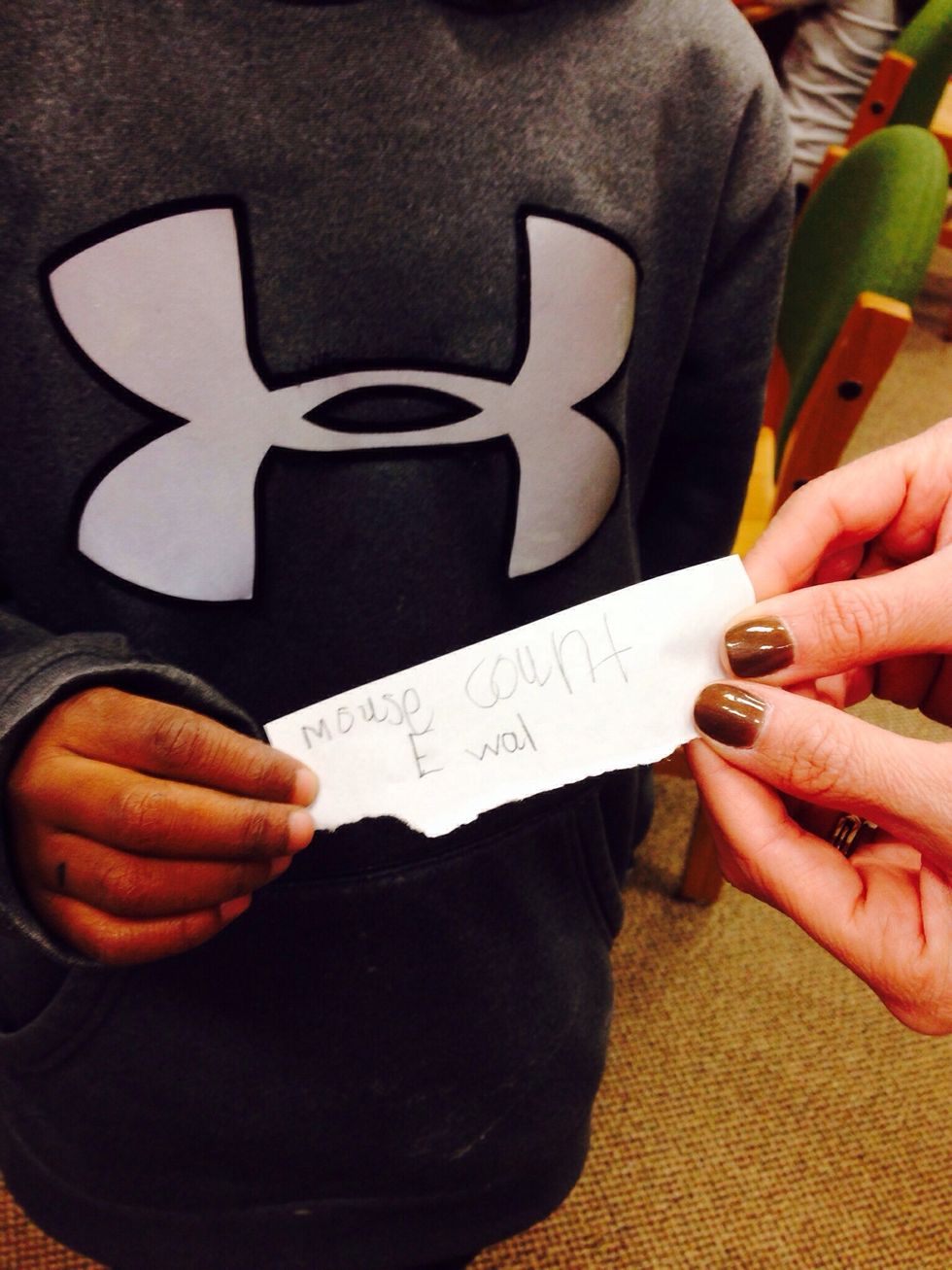 8. If the book is in, write down the title and call number and ask a librarian or volunteer to help you find it.