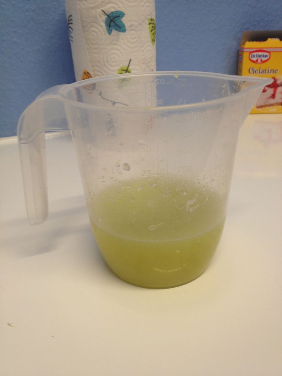 8 limes should make at least half a pint of juice.