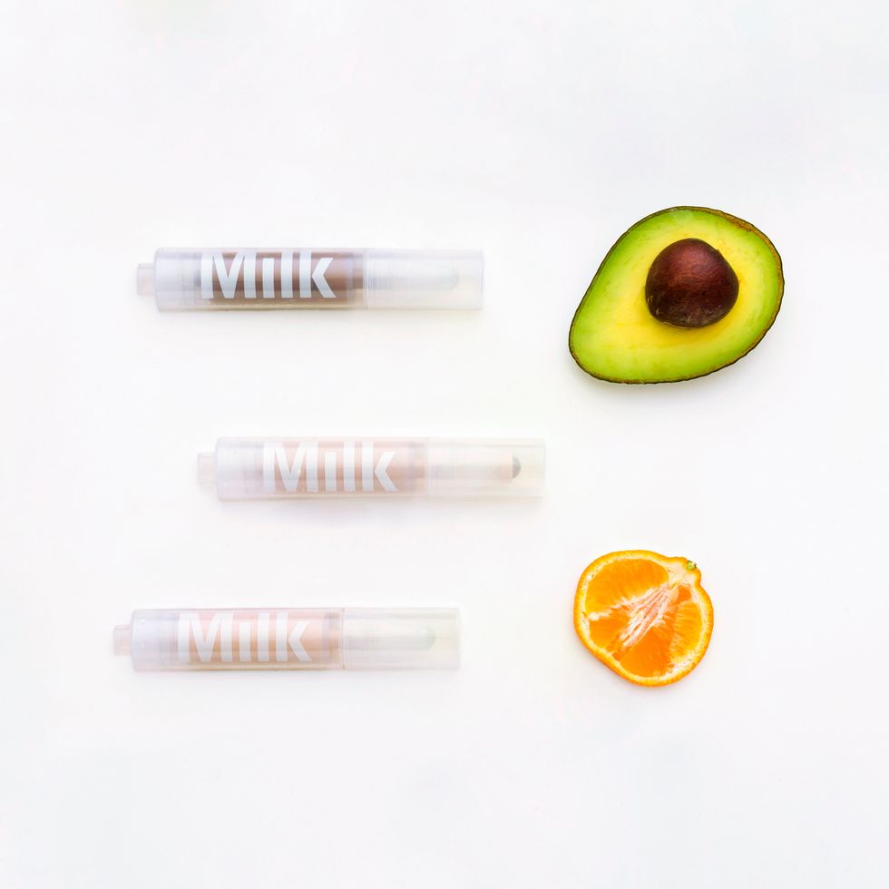 9. Meet Milk \u2014 a sheer, buildable coverage in a portable, roll-on applicator pen. The foundation is formulated with mandarin, avocado, grapeseed and olive oils to hydrate and leave a radiant finish.