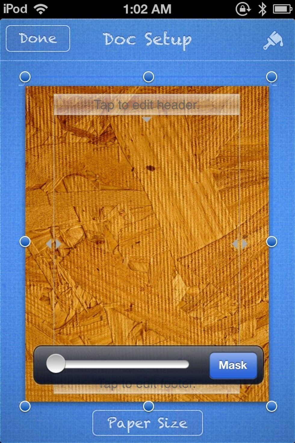 A bar will come up.. We will now MASK (COVER UP) part of the image so that only some of the image shows. Drag the middle BLUE DOT on the right of the image to the left (not the grey dot in the menu.)