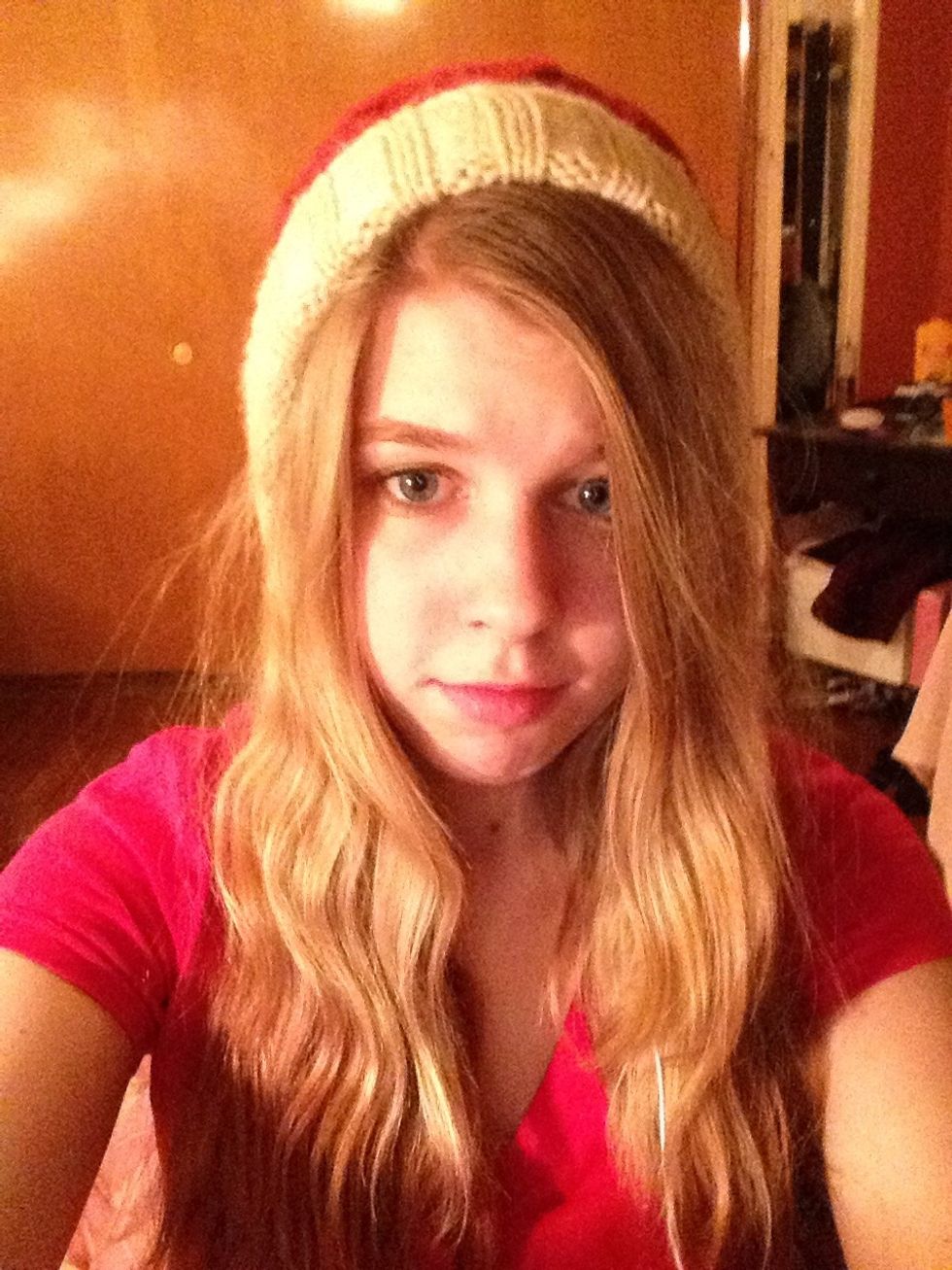 A beanie can go on the back of your head...
