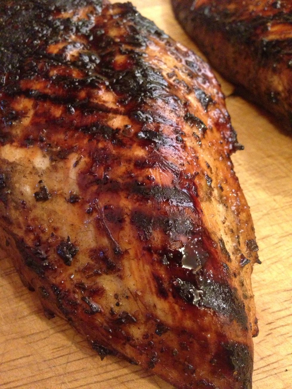 A bit of char (tasty bits) & some wonderful color from the flames and wood smoke.
