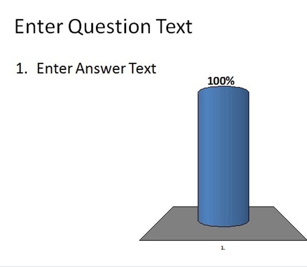 A blank question slide will be entered into your presentation.