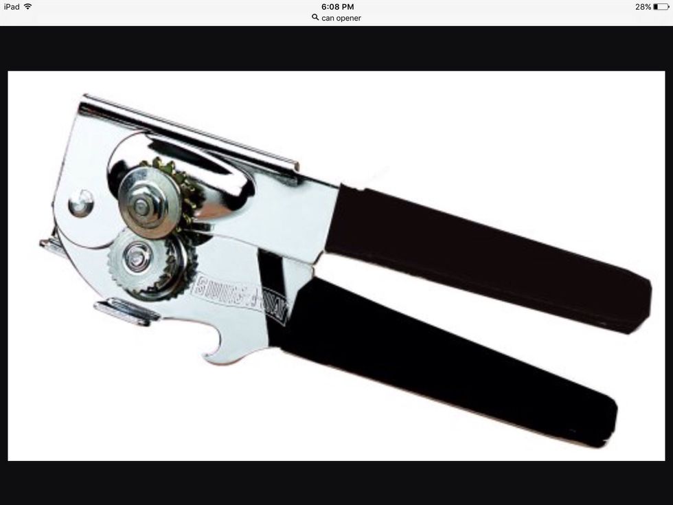 A can opener is used to open cans. I can use this when I open a pineapple can.