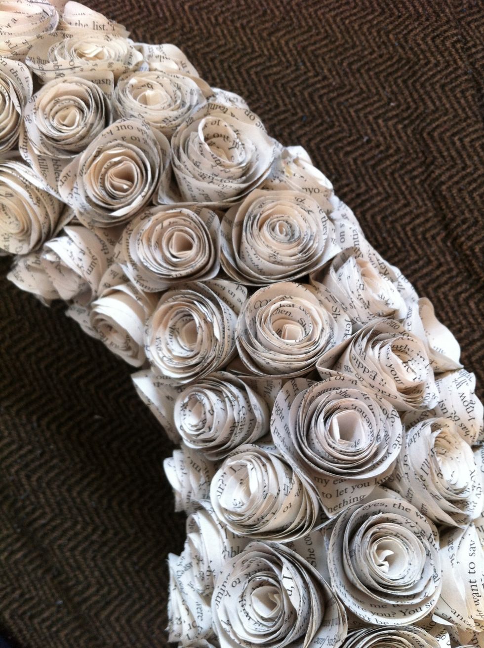 A close up view.