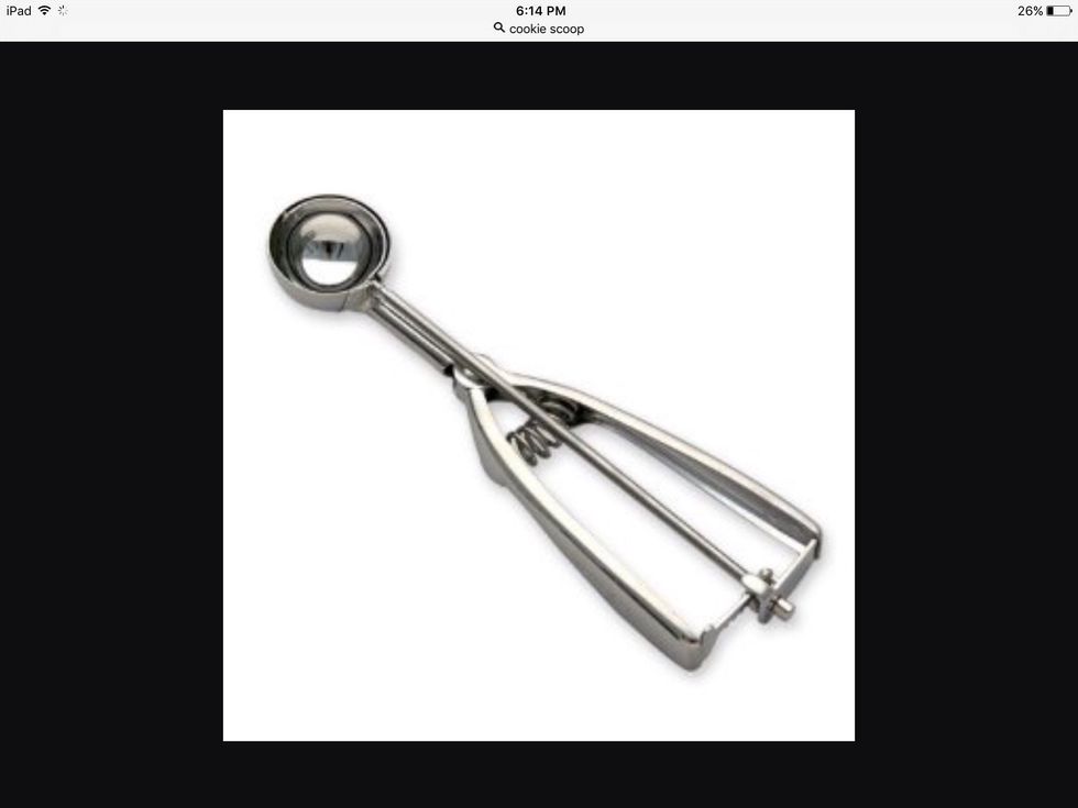 A cookie scooper is used to scoop cookies. I can use this to scoop cookies.