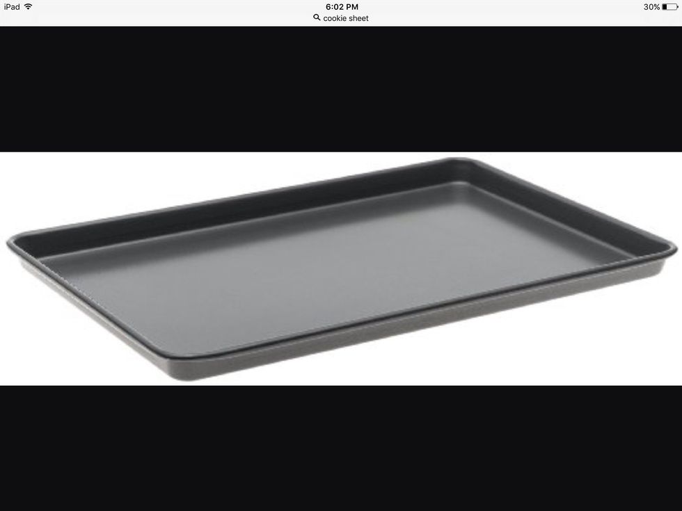 A cookie sheet is used to make cookies. I can use this to make cookies.