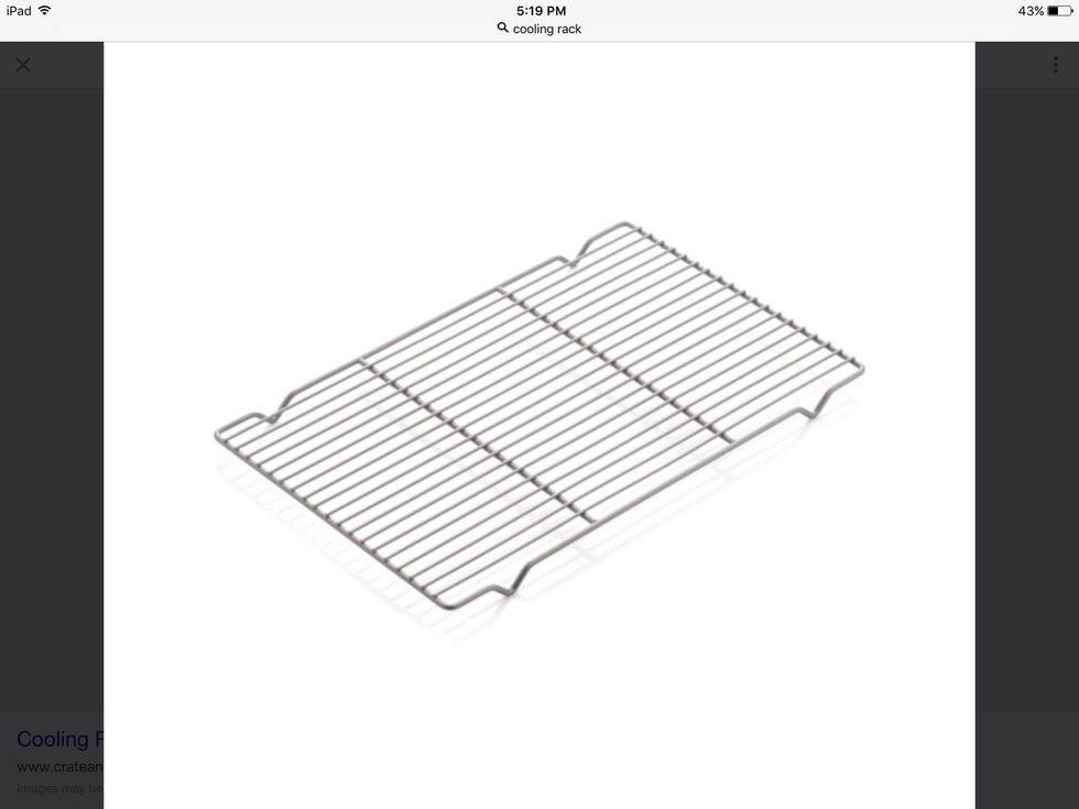 A cooling rack is used to let air flow on bake goods and let them cool down. I can use this when I make cookies.
