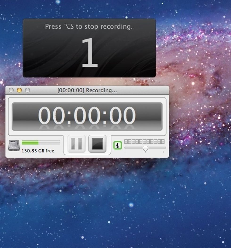 A countdown screen will appear. You will have three seconds to get ready to begin your recording. You can always edit the start and end of the recording afterwards.
